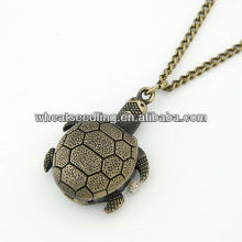 2013 Wholesale Tortoise Design Antique Brass Skeleton Pocket Watch 11030773